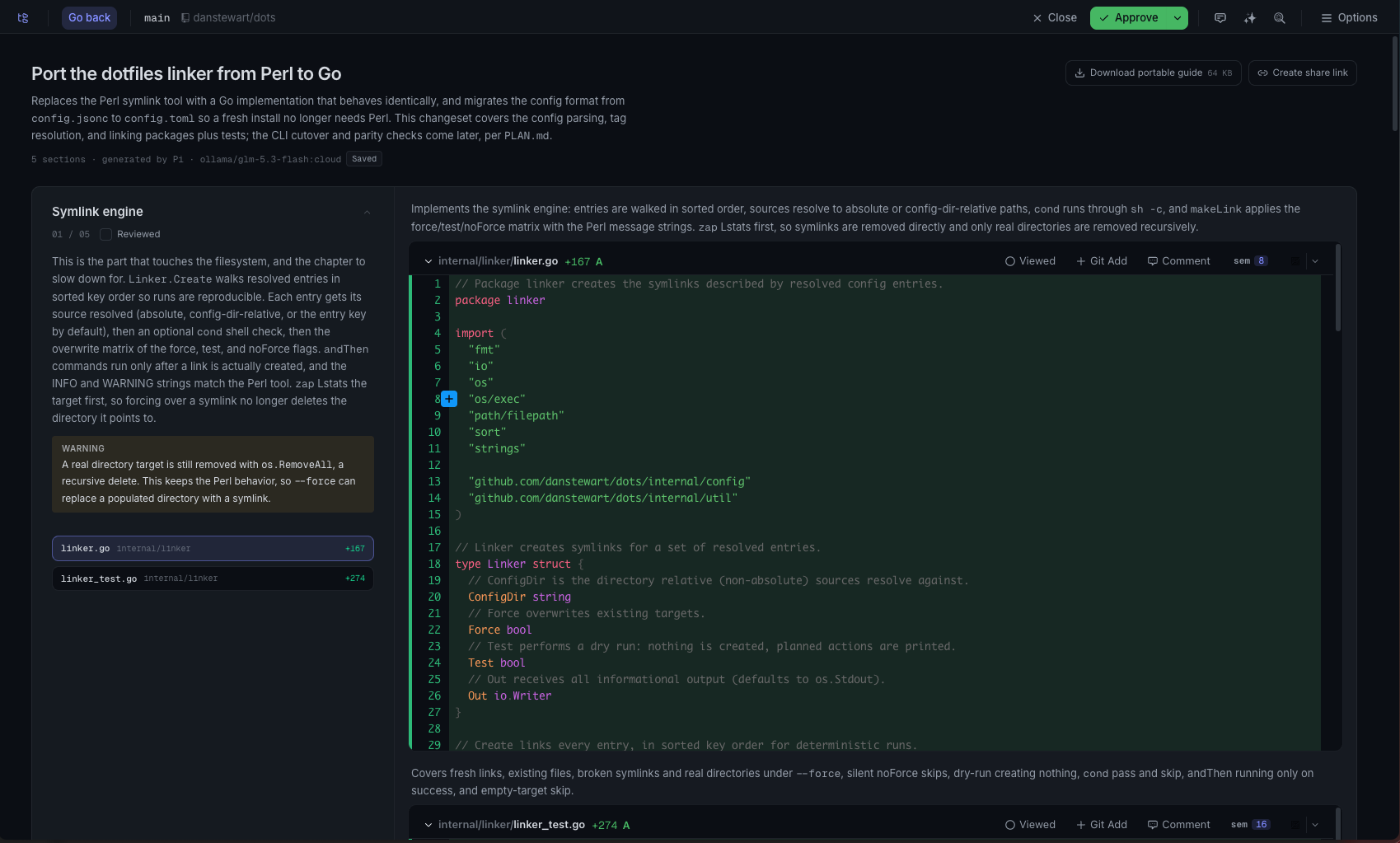 A guided review in Plannotator